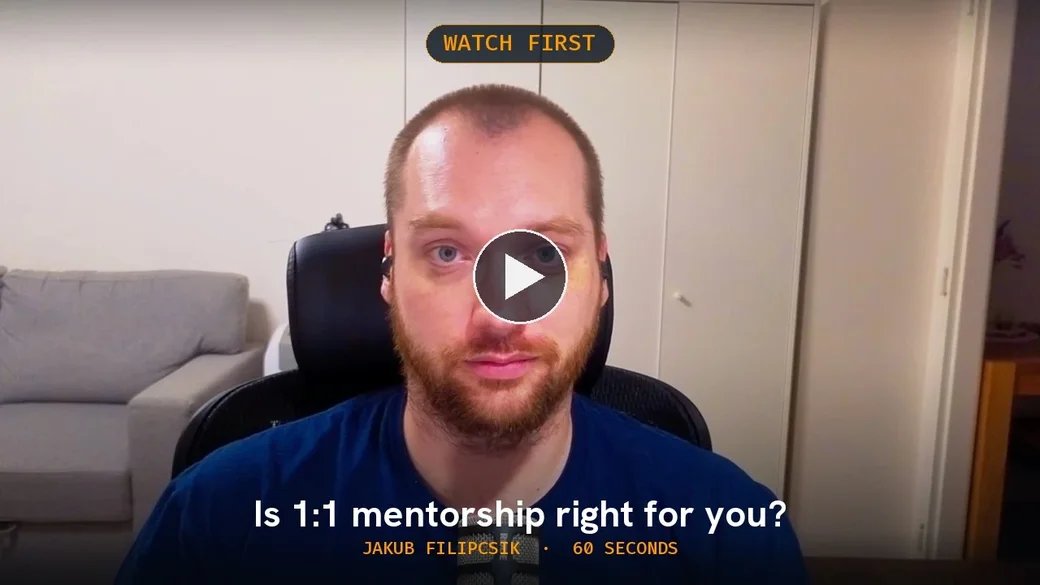Is 1:1 mentorship right for you? Watch first, 60 seconds.